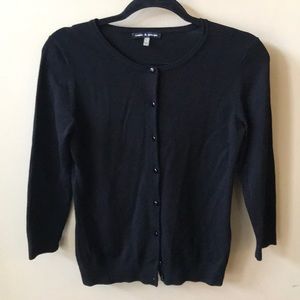 Cable & Gauge black 3/4 sleeve cardigan